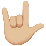 gest Kocham cię: karnacja średnio jasna