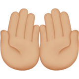 dłonie do góry razem: karnacja średnio jasna