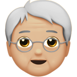 starsza osoba: karnacja średnio jasna