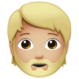 osoba z brodą: karnacja średnio jasna