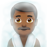 mężczyzna w zaparowanym pomieszczeniu: karnacja średnio ciemna