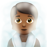 osoba w zaparowanym pomieszczeniu: karnacja średnio ciemna