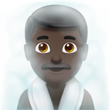 mężczyzna w zaparowanym pomieszczeniu: karnacja ciemna