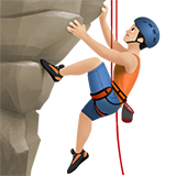 mężczyzna wspinający się: karnacja jasna