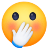 Twarz z ręką na ustach - Facebook