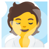 Osoba w zaparowanym pomieszczeniu - Noto Color Emoji