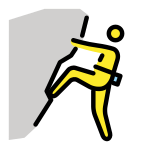 Osoba wspinająca się - OpenMoji