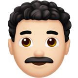 mężczyzna: karnacja jasna i kręcone włosy