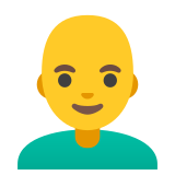 Mężczyzna: łysy - Noto Color Emoji
