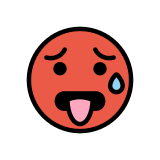 Rozgrzana twarz - OpenMoji