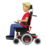 mężczyzna na elektrycznym wózku inwalidzkim: karnacja średnio jasna