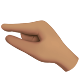 dłoń z gestem „trochę”: karnacja średnia