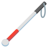 Biała laska - Noto Color Emoji