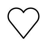 Białe serce - OpenMoji