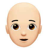 dorosły: karnacja jasna i łysy