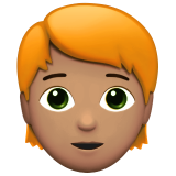 dorosły: karnacja średnia i rude włosy