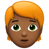 dorosły: karnacja średnio ciemna i rude włosy