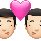 pocałunek: mężczyzna, mężczyzna i karnacja jasna