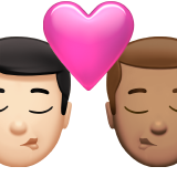 pocałunek: mężczyzna, mężczyzna, karnacja jasna i karnacja średnia