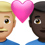 para z sercem: mężczyzna, mężczyzna, karnacja średnio jasna i karnacja ciemna