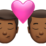 pocałunek: mężczyzna, mężczyzna i karnacja średnio ciemna