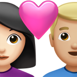 para z sercem: kobieta, mężczyzna, karnacja jasna i karnacja średnio jasna