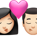 pocałunek: kobieta, mężczyzna i karnacja jasna