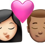 pocałunek: kobieta, mężczyzna, karnacja jasna i karnacja średnia