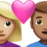 para z sercem: kobieta, mężczyzna, karnacja średnio jasna i karnacja średnia