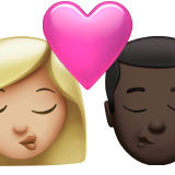 pocałunek: kobieta, mężczyzna, karnacja średnio jasna i karnacja ciemna
