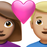 para z sercem: kobieta, mężczyzna, karnacja średnia i karnacja średnio jasna