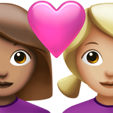 para z sercem: kobieta, kobieta, karnacja średnia i karnacja średnio jasna