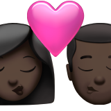 pocałunek: kobieta, mężczyzna i karnacja ciemna