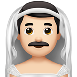 mężczyzna w welonie: karnacja jasna