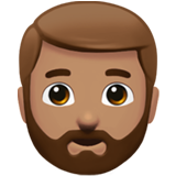 mężczyzna z brodą: karnacja średnia