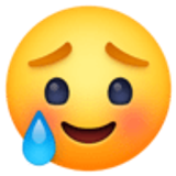 Uśmiechnięta buźka ze łzą - Facebook