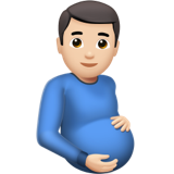 mężczyzna w ciąży: karnacja jasna