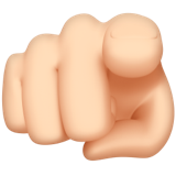 palec wskazujący skierowany na patrzącego: karnacja jasna