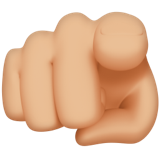 palec wskazujący skierowany na patrzącego: karnacja średnio jasna