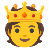 Osoba w koronie - Noto Color Emoji