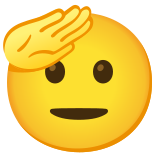 Salutująca twarz - Noto Color Emoji