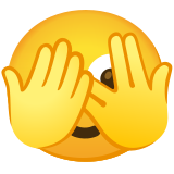 Twarz z podglądającym okiem - Noto Color Emoji