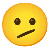 Twarz z ukośnymi ustami - Noto Color Emoji