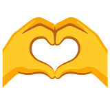 Dłonie tworzące serce - Noto Color Emoji