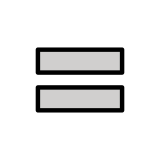 Gruby znak równości - OpenMoji