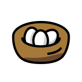 Gniazdo z jajkami - OpenMoji