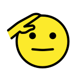 Salutująca twarz - OpenMoji