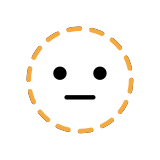 Twarz otoczona linią przerywaną - OpenMoji