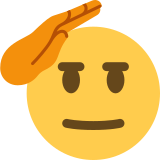 Salutująca twarz - Twitter / X