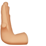 dłoń pchająca w lewo: karnacja średnio jasna